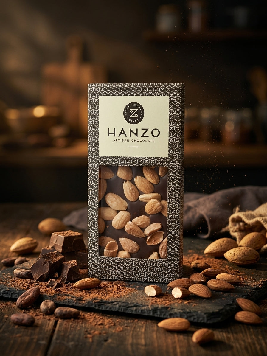dark chocolate with roasted almonds