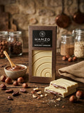 white chocolate filled with hazelnut cream