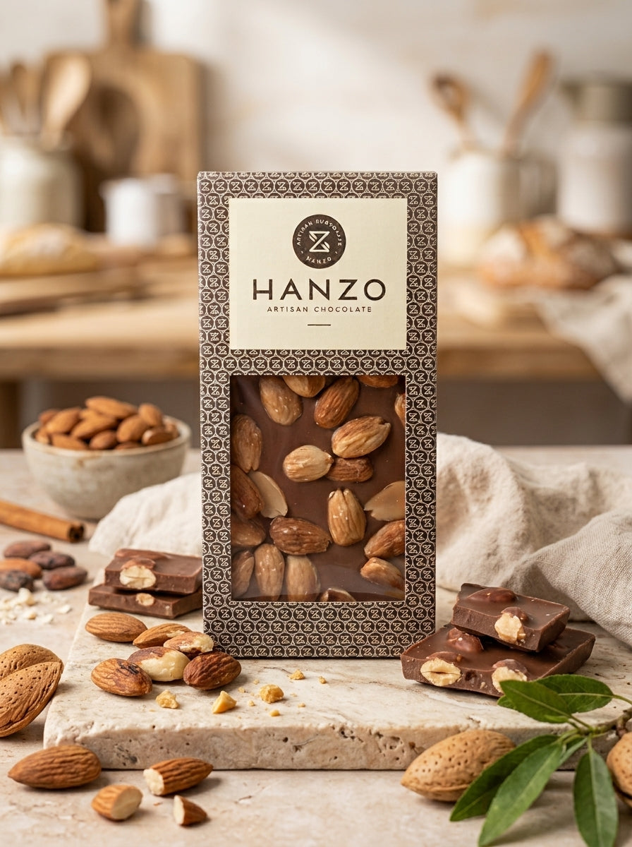 milk chocolate with roasted almonds