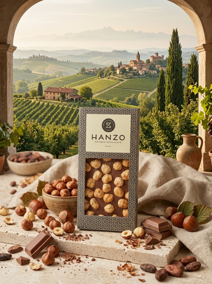 milk chocolate with Piemonte hazelnuts